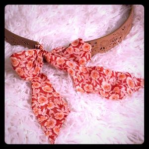 Floral Orange Bow Belt